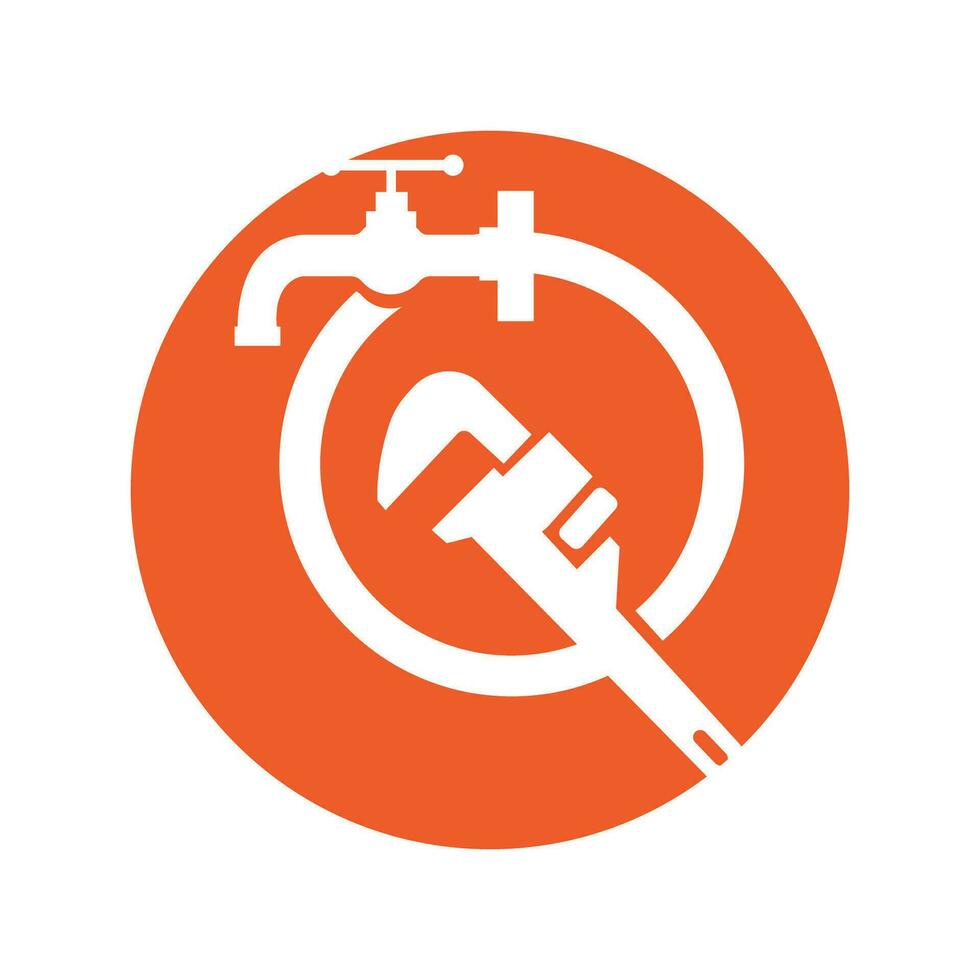 Plumbing service icon logo creative vector illustrattion