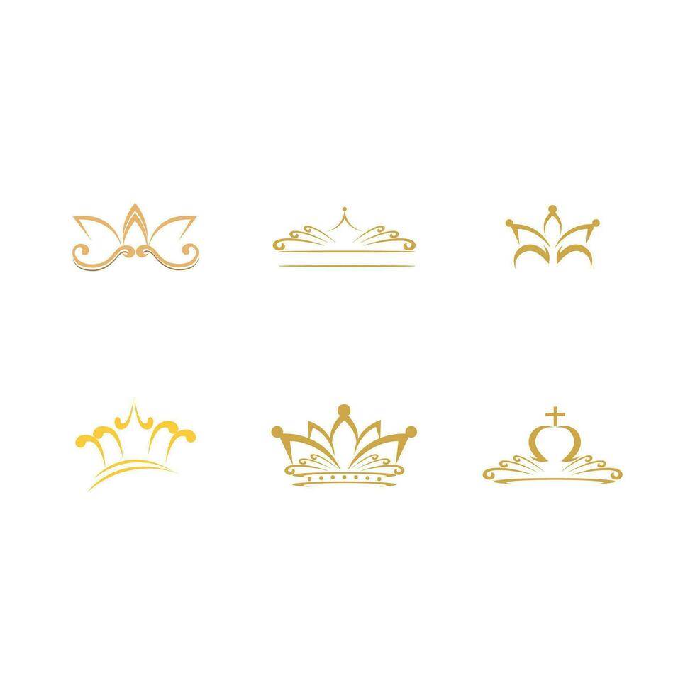 Vintage Crown Logo Royal King Queen abstrak Logo desain vektor Template. Simbol geometris Logotype ikon konsep. vector