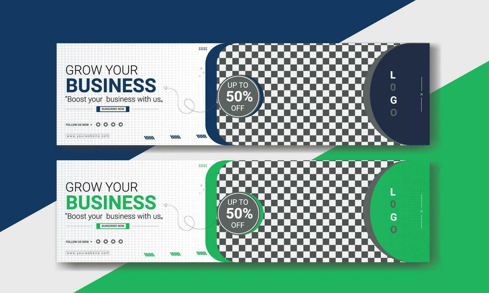 Business social media thumbnail and web banner template design vector