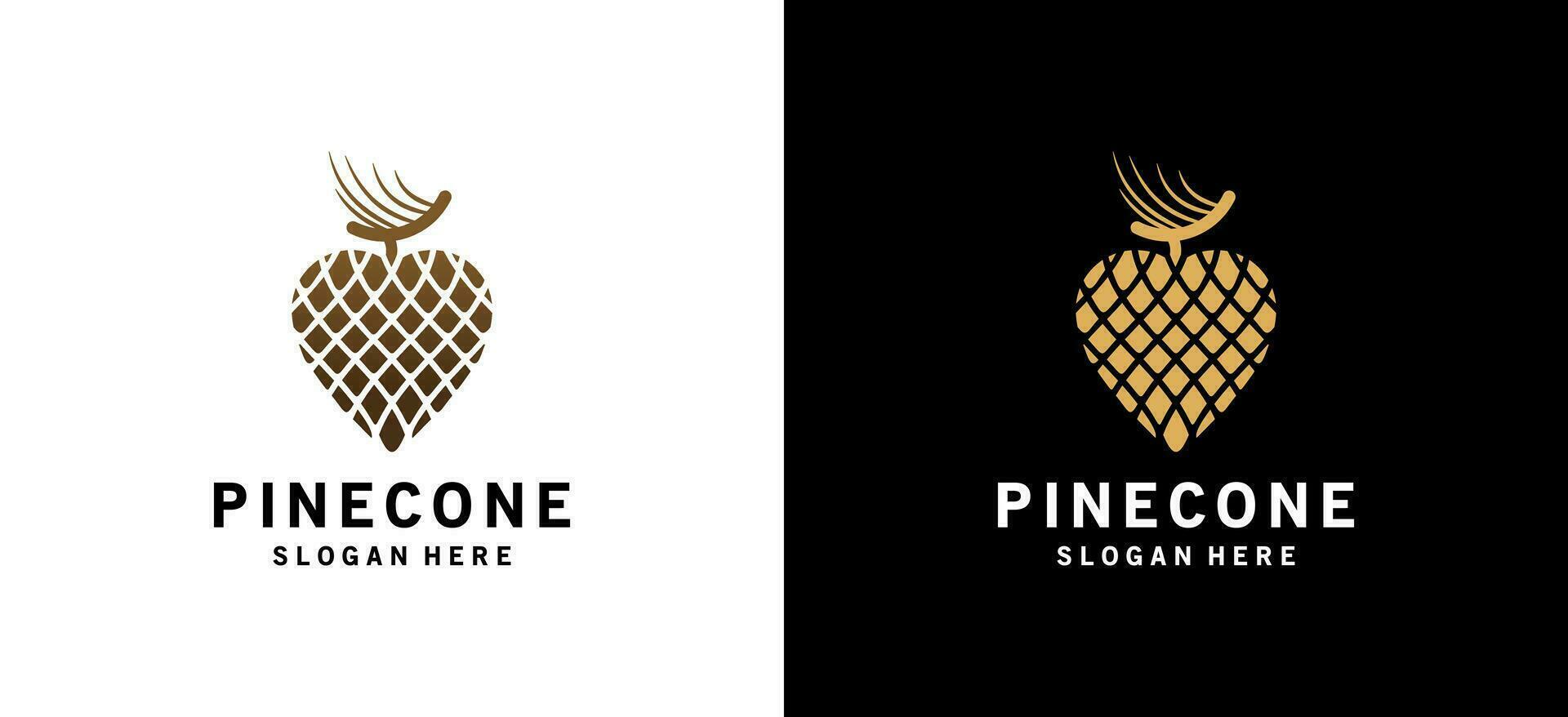 Modern heart pinecone icon logo design vector