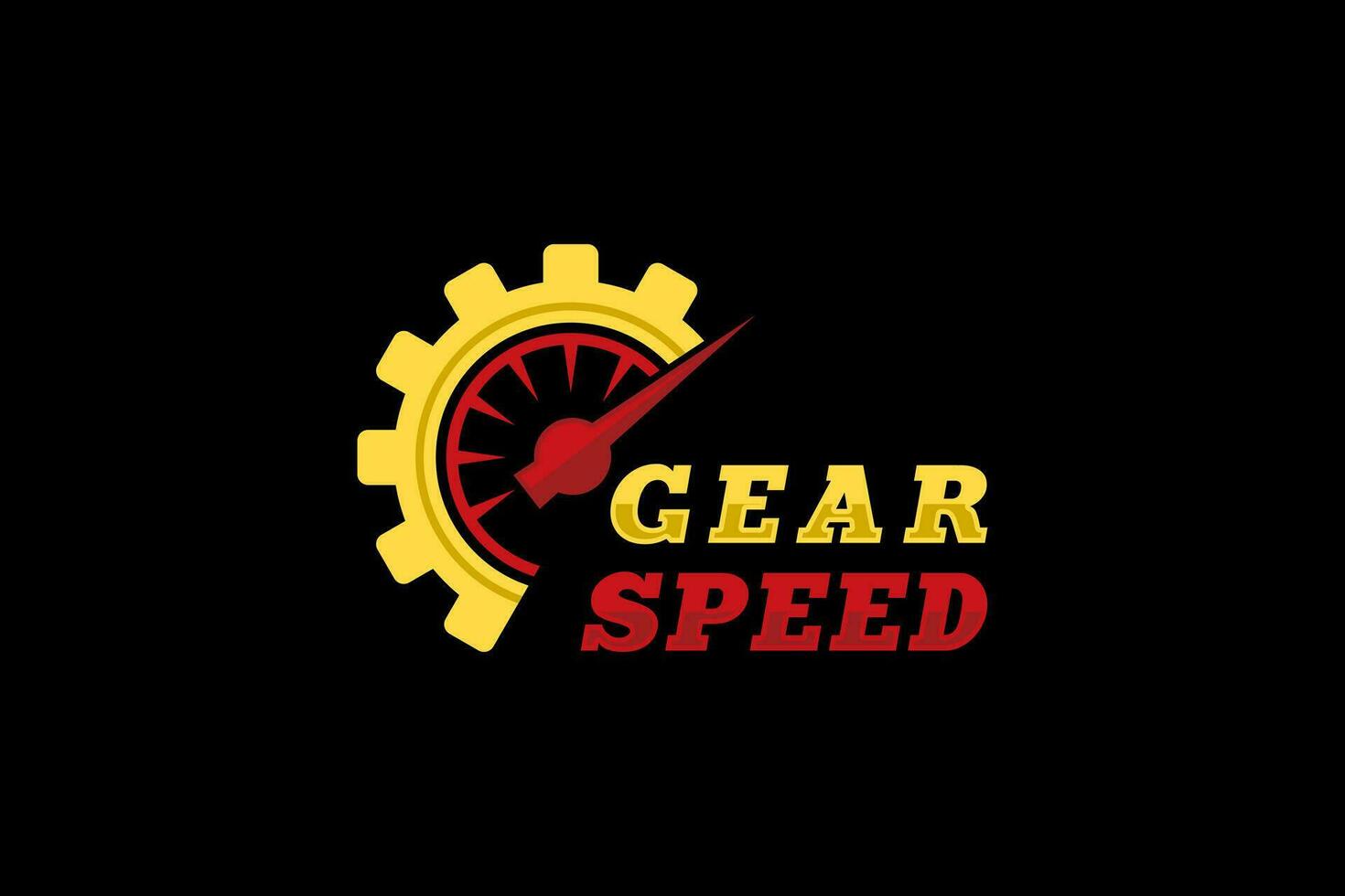 Gear speed logo design for automotive logo design vector