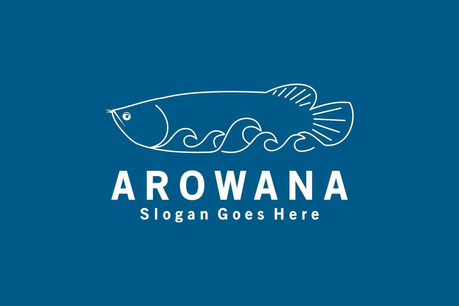 Arowana logo design with creative vector art lines