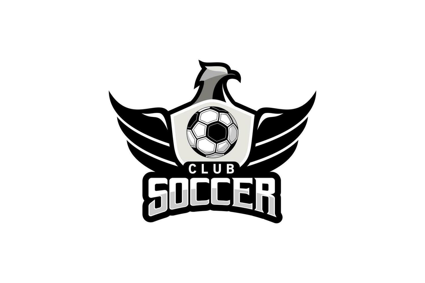 fútbol logo diseño, con alas águila moderno fútbol americano equipo vector símbolo