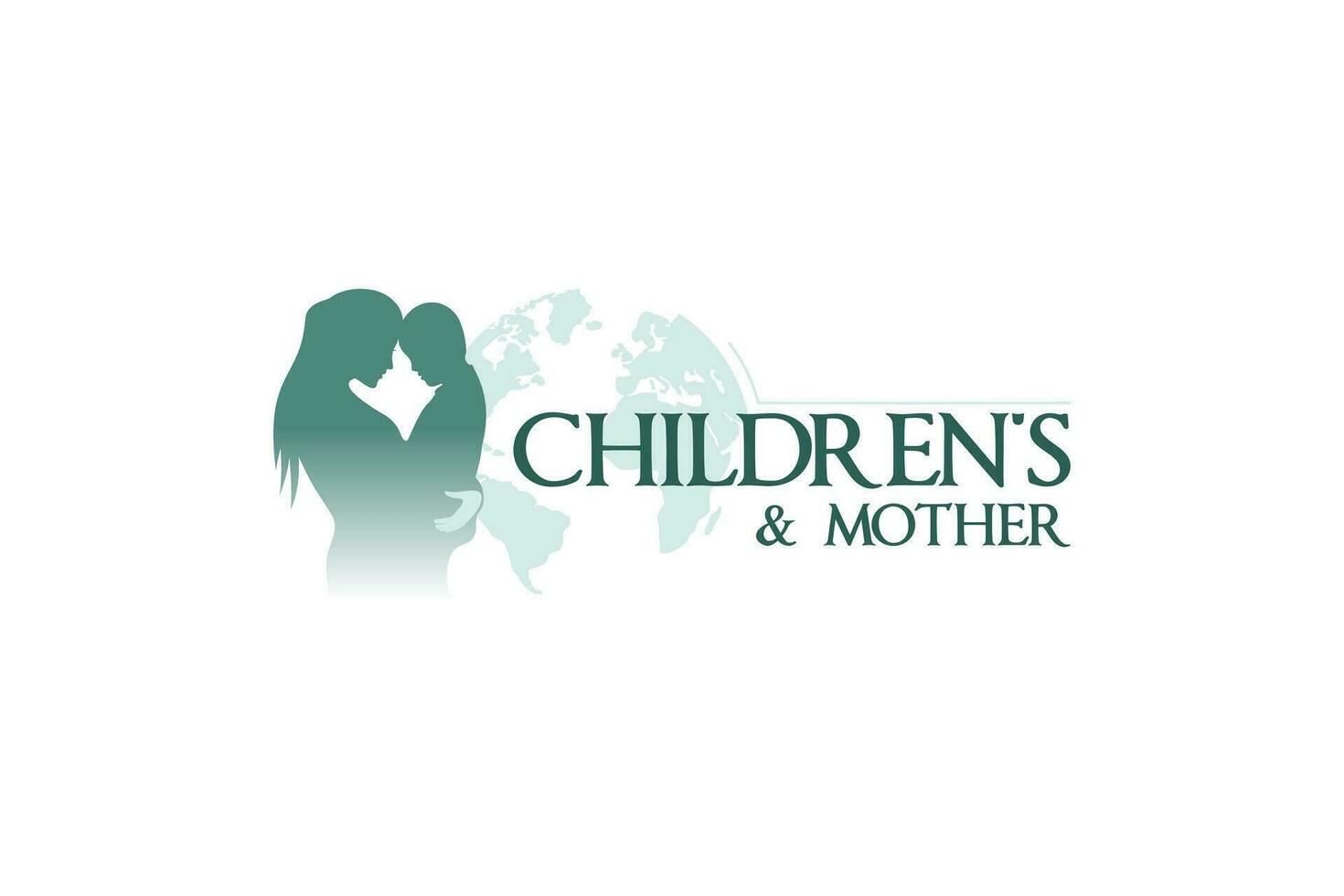 madre y niño logo, vector silueta de madre participación niño para símbolo de madre cuidado para niño
