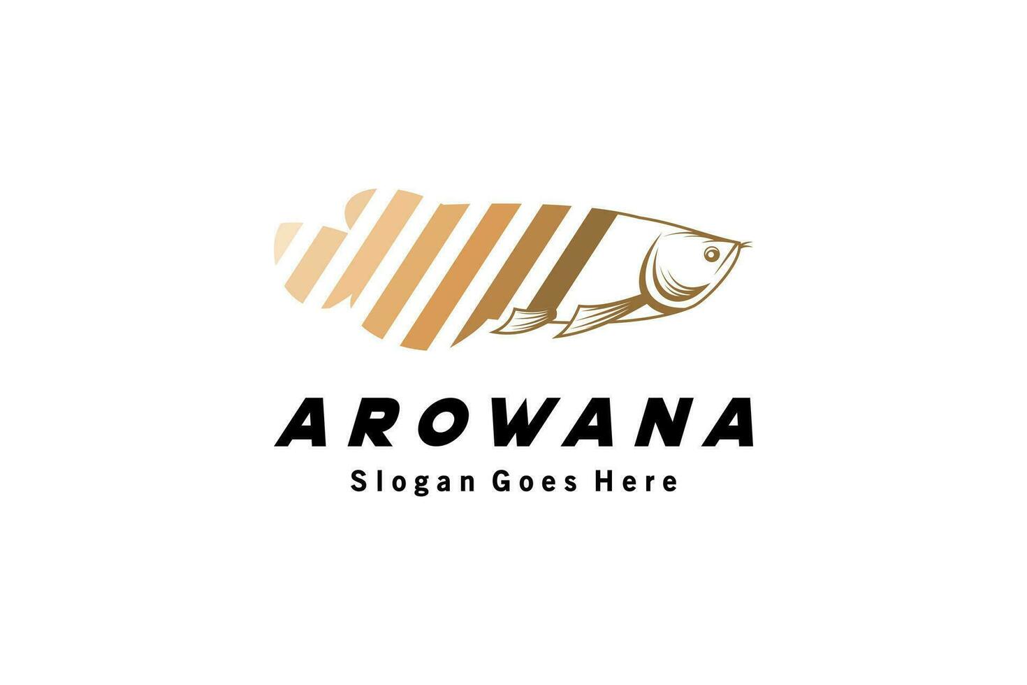 Creative modern abstract arowana logo design vector