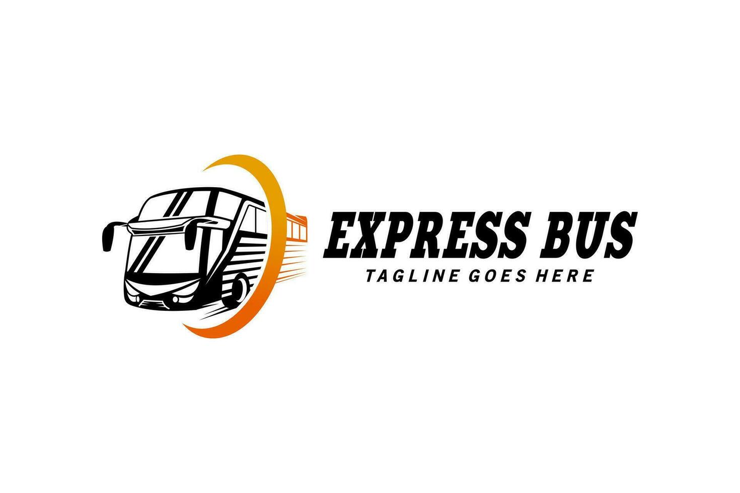 Modern abstract express bus travel logo design vector