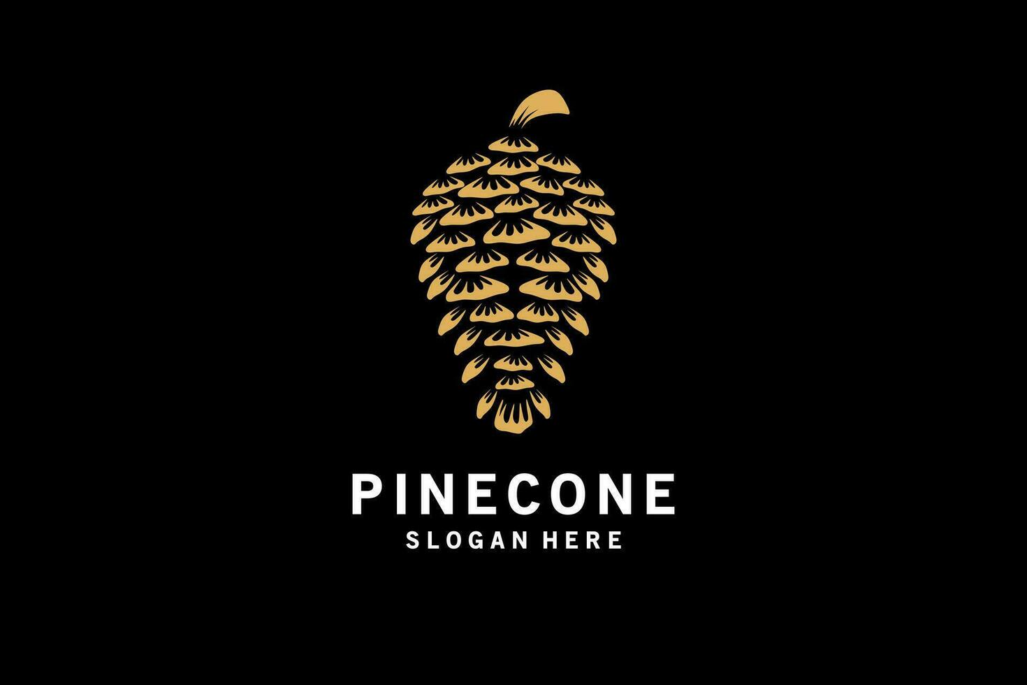 Luxury modern abstract pinecone logo design vector