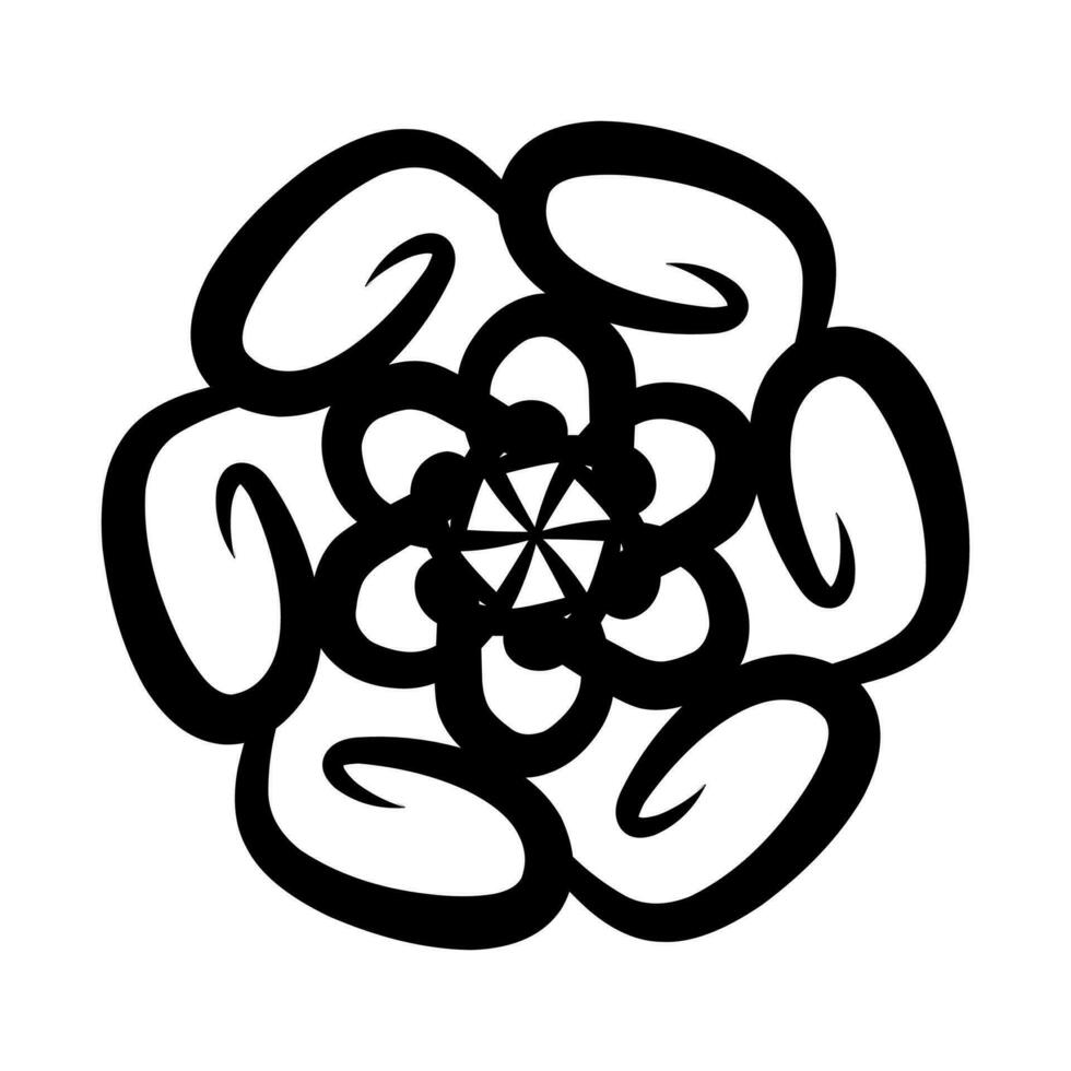 Black Ornamental flower logo design, suitable for user as your business icon in the field of beauty or decoration vector