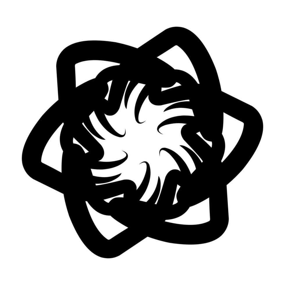 Black Ornamental flower logo design, suitable for user as your business icon in the field of beauty or decoration vector