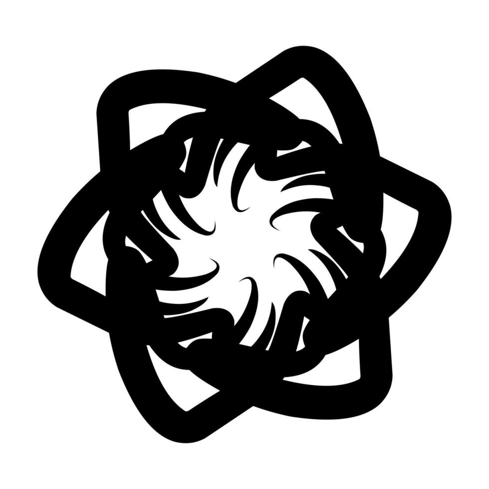 negro ornamental flor logo diseño, adecuado para usuario como tu negocio icono en el campo de belleza o decoración vector