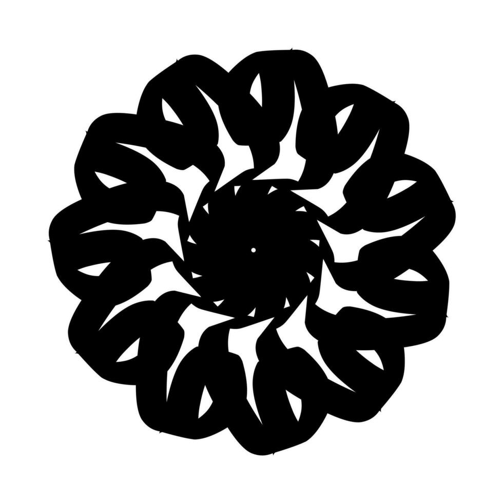 Black Ornamental flower logo design, suitable for user as your business icon in the field of beauty or decoration vector