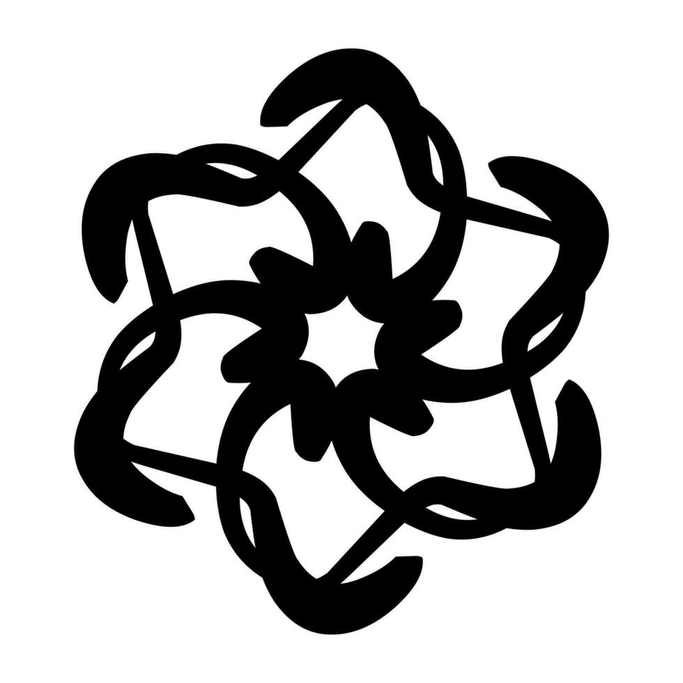 Black Ornamental flower logo design, suitable for user as your business icon in the field of beauty or decoration vector