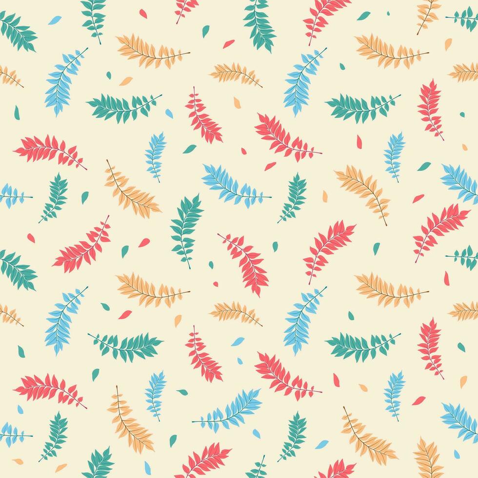 Vector seamless illustration leaf pattern design