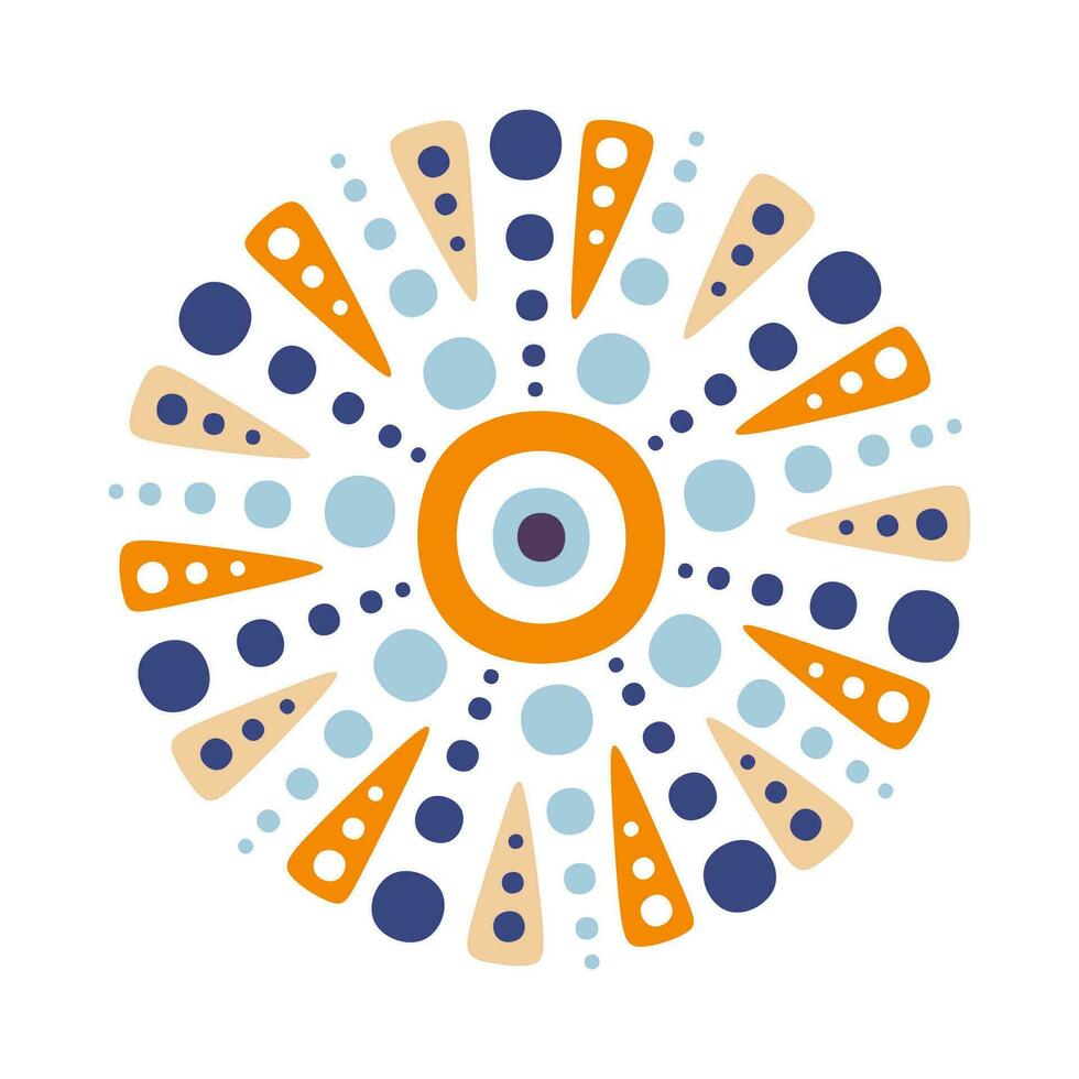 Vector design of abstract ornamental dot circle