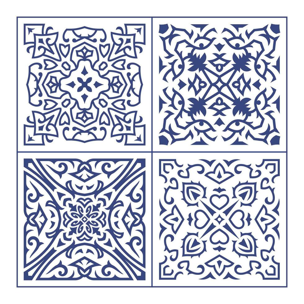 Vector ornamental decoration tile pattern