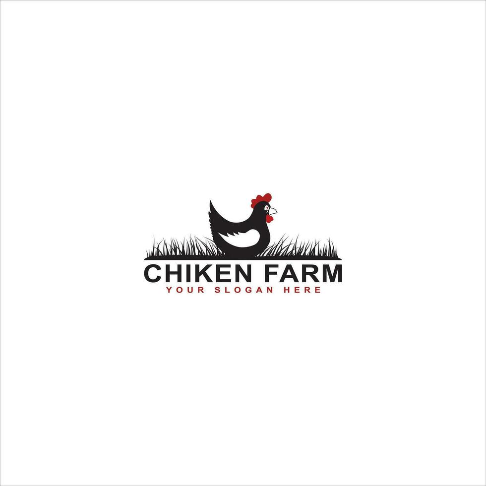 pollo icono, vector pollo sencillo logo, aislado pollo granja logo