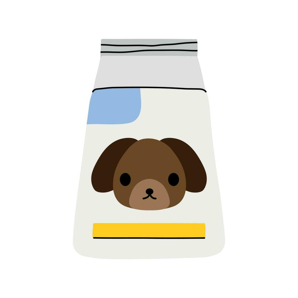 dibujos animados mascota alimento, perros mascota tienda accesorios. vector