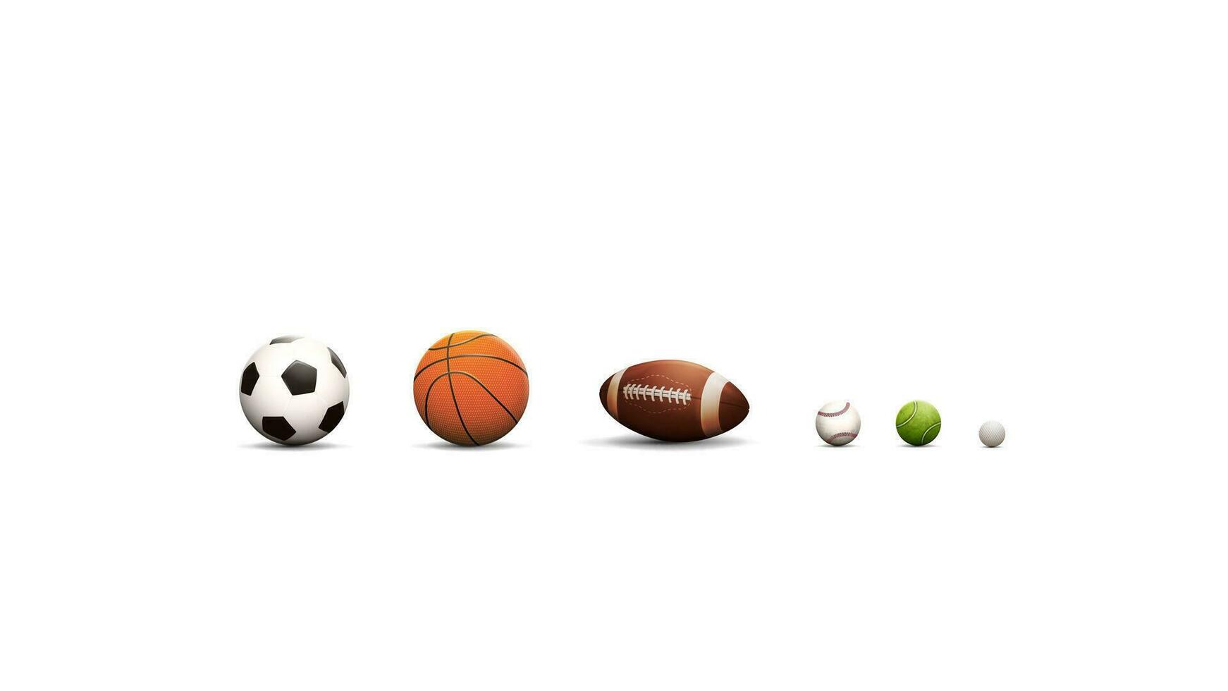 Sport balls set isolated on white background vector