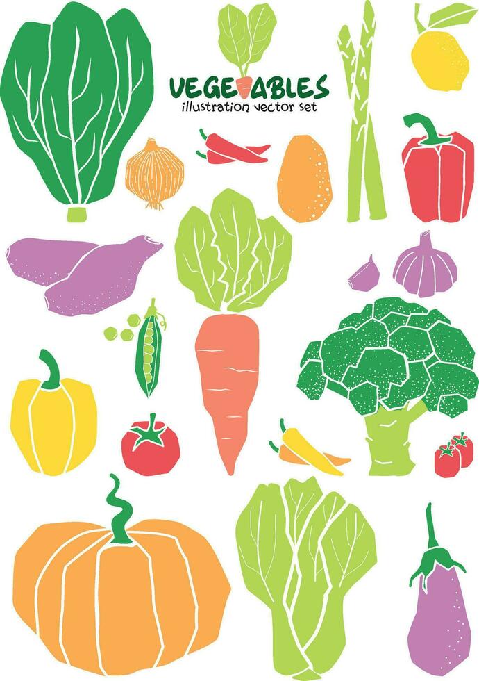 vegetal ilustración simplemente forma vector conjunto