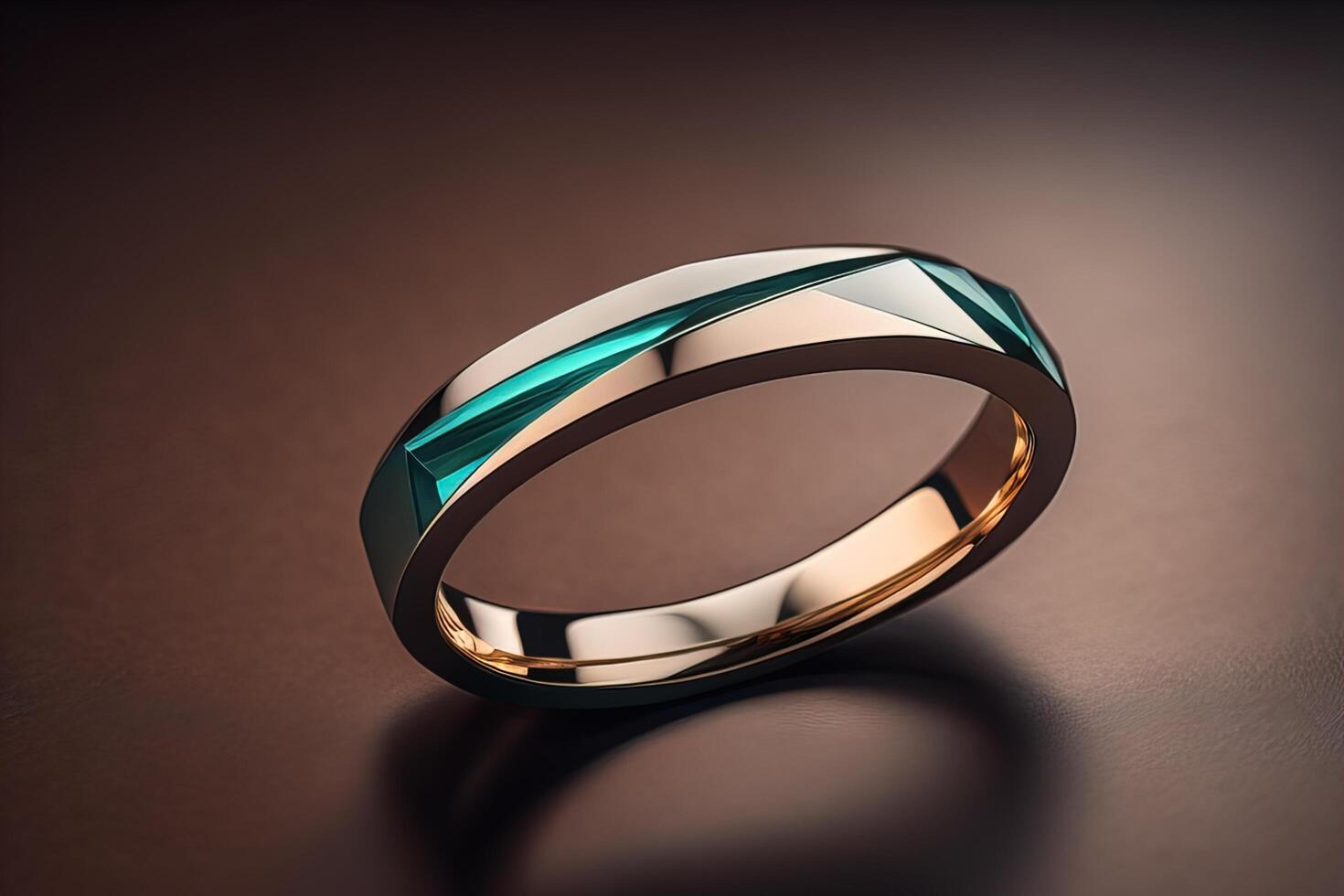 Wedding ring on a dark background. photo
