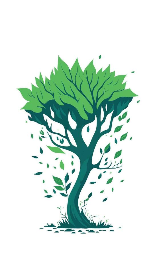 Green tree vector