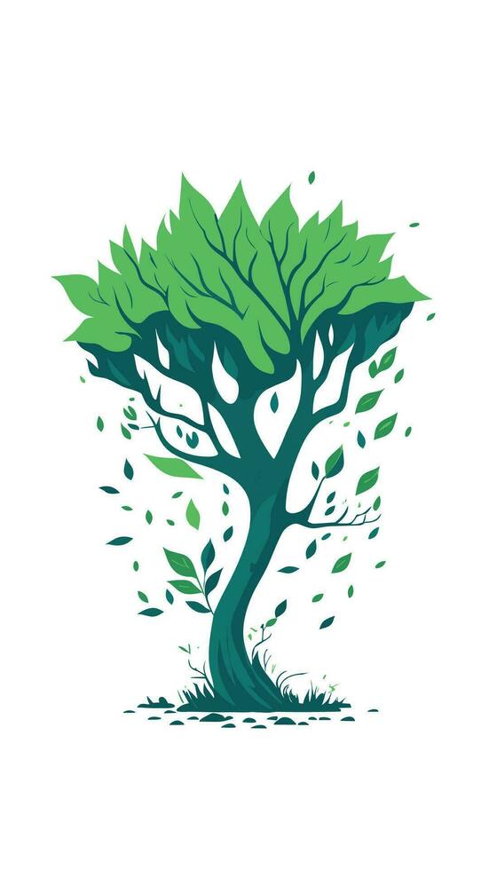 vector de arbol verde