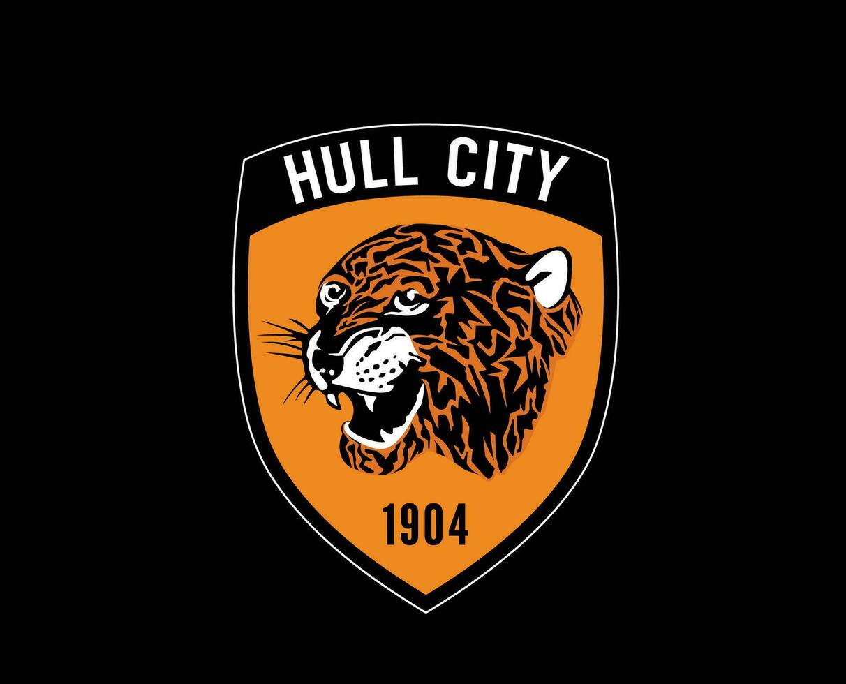 Hull City Club Symbol Logo Premier League Football Abstract Design Vector Illustration With Black Background