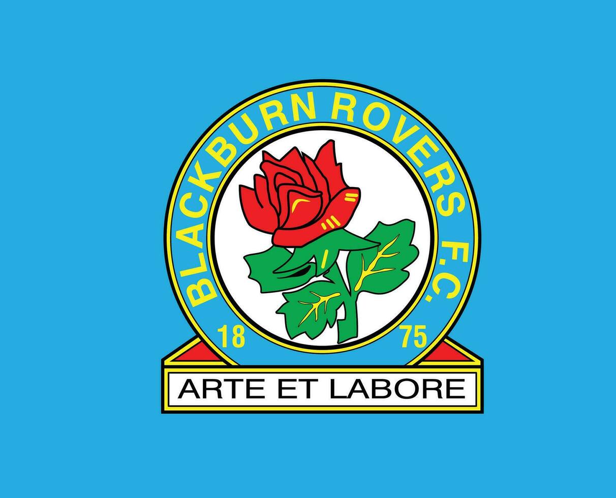 Blackburn Rovers FC Club Symbol Logo Premier League Football Abstract Design Vector Illustration With Blue Background