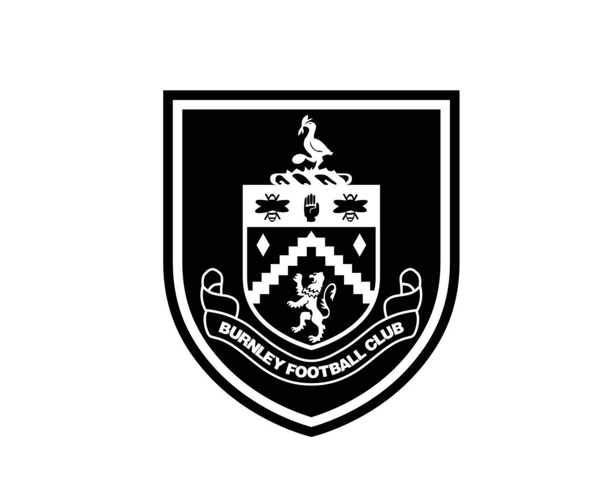 Burnley FC Club Logo Symbol Black Premier League Football Abstract Design Vector Illustration