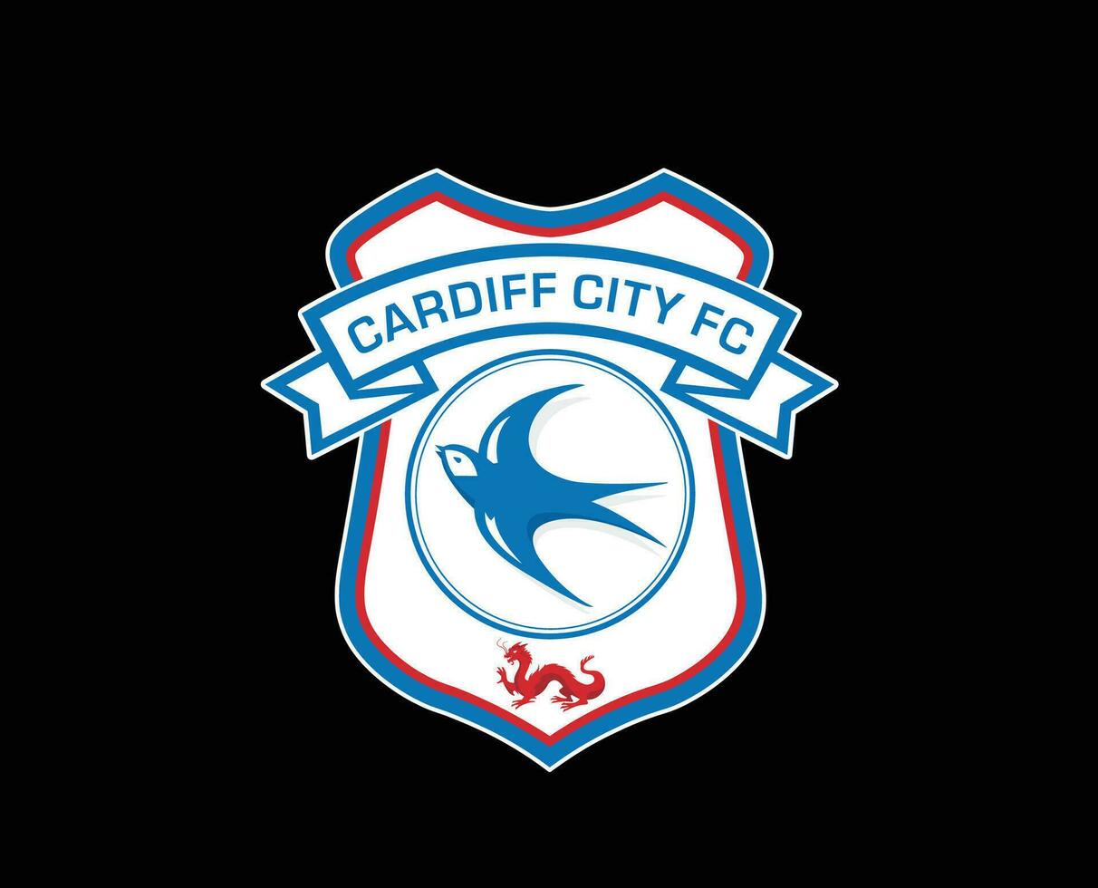 Cardiff City Club Logo White Symbol Premier League Football Abstract Design  Vector Illustration With Black Background 27011168 Vector Art at Vecteezy