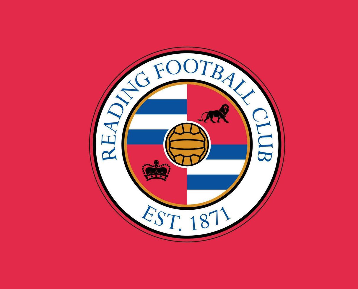 Reading FC Club Logo Symbol Premier League Football Abstract Design Vector Illustration With Red Background