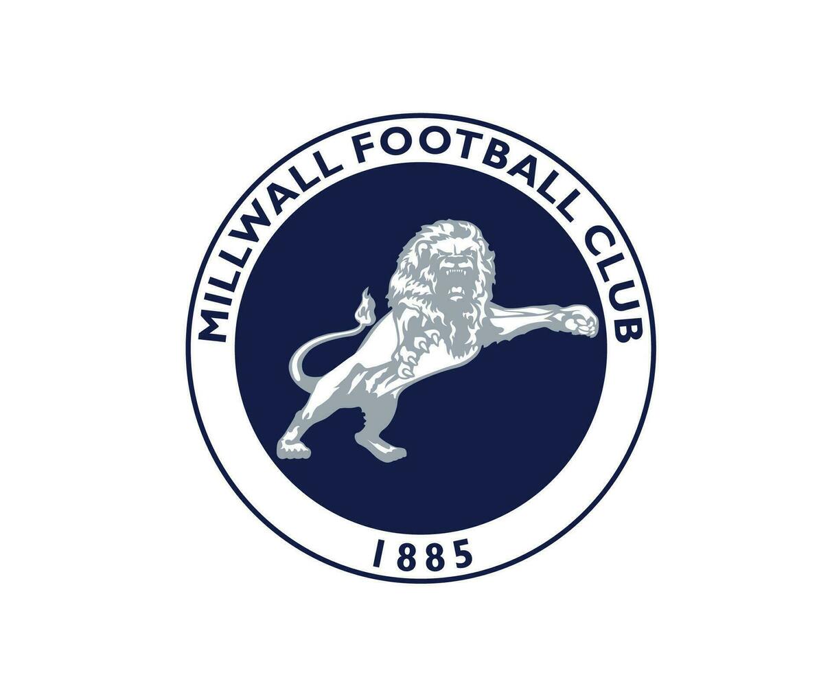 Millwall FC Club Logo Symbol Premier League Football Abstract Design Vector Illustration