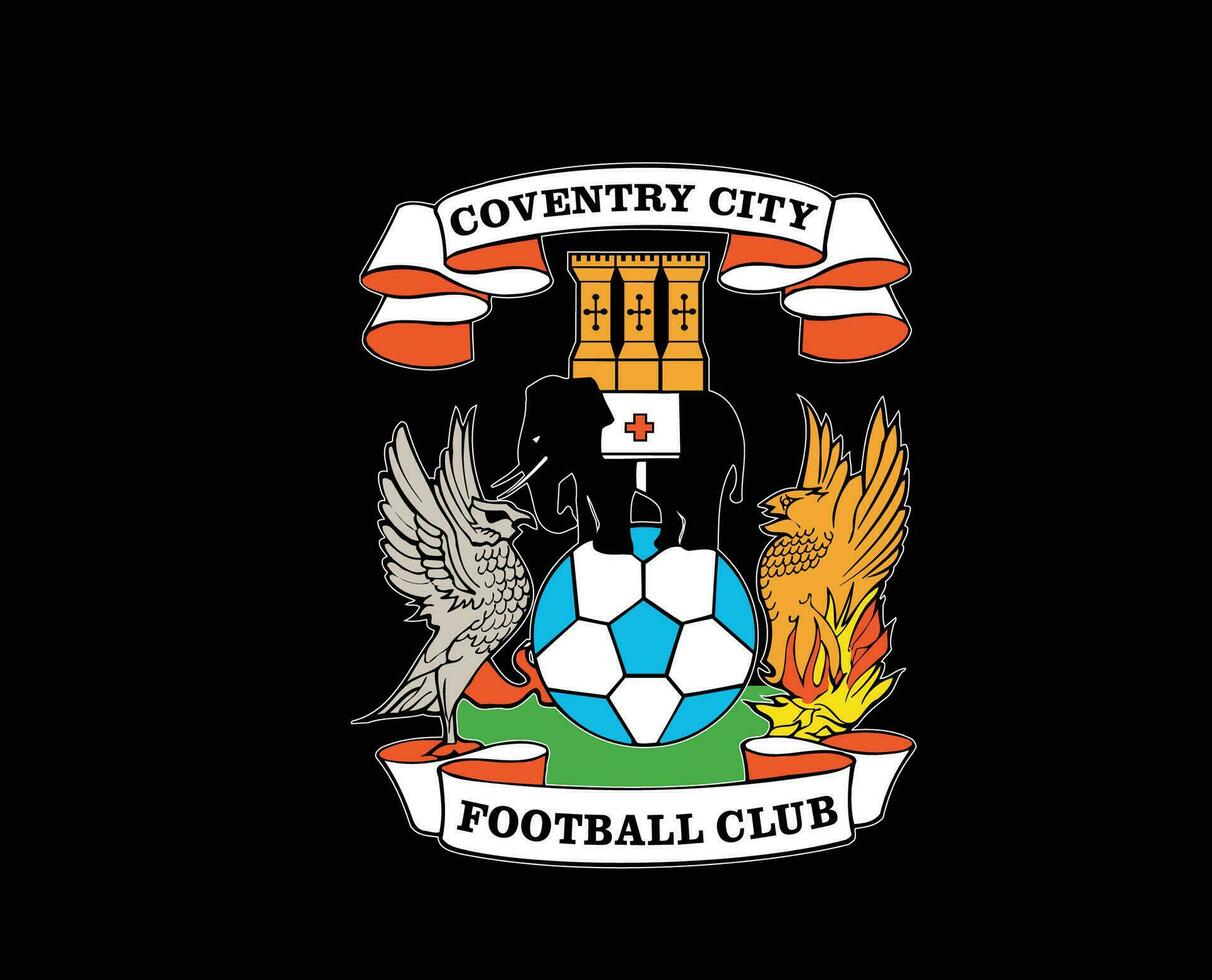 Coventry ciudad club símbolo logo primer ministro liga fútbol americano resumen diseño vector ilustración con negro antecedentes