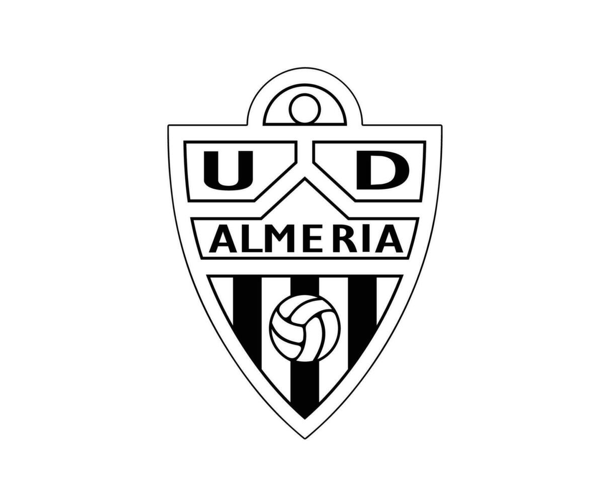 almeria club logo símbolo negro la liga España fútbol americano resumen diseño vector ilustración