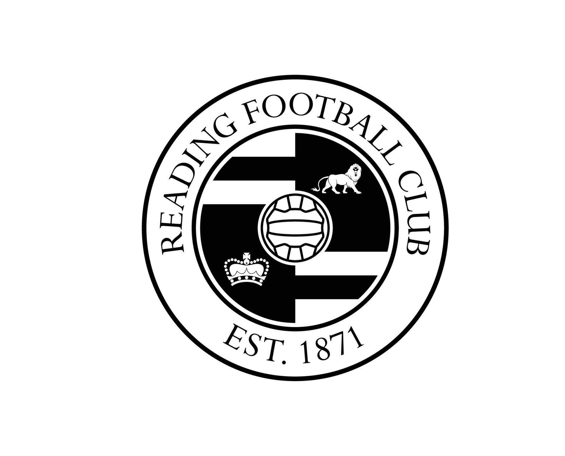 Reading FC Club Symbol Logo Black Premier League Football Abstract