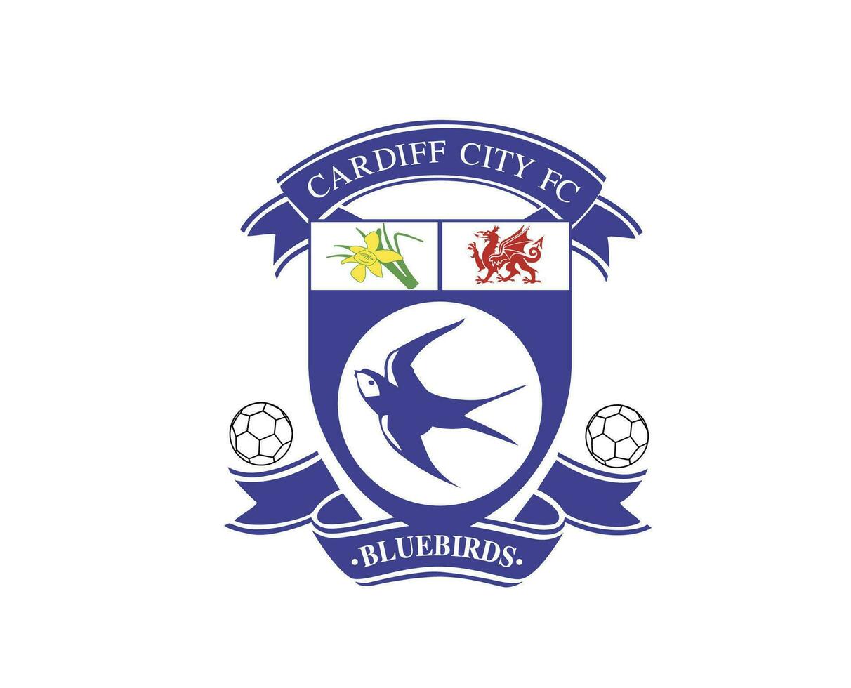 Cardiff ciudad club símbolo logo primer ministro liga fútbol americano resumen diseño vector ilustración