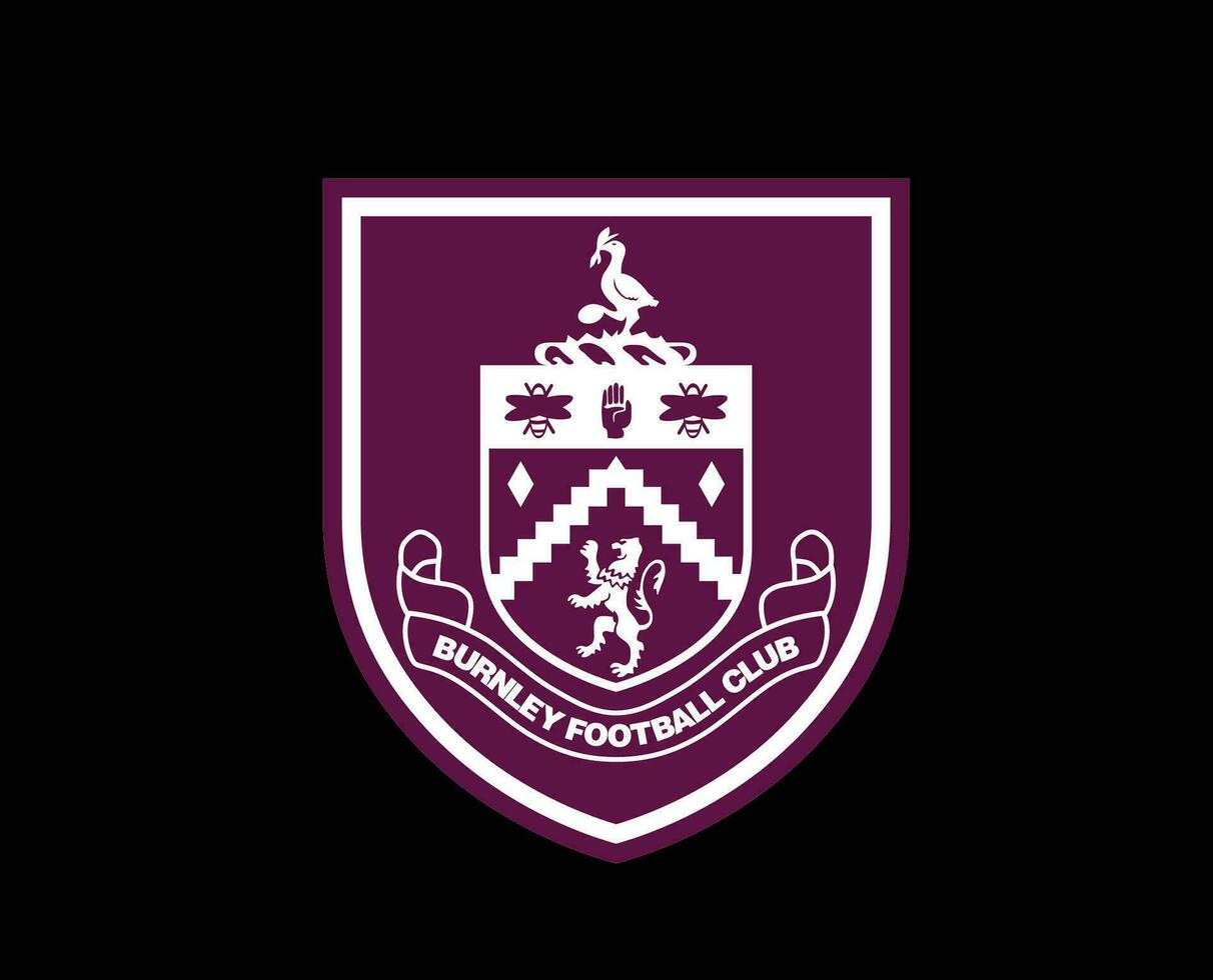 Burnley fc club símbolo logo primer ministro liga fútbol americano resumen diseño vector ilustración con negro antecedentes