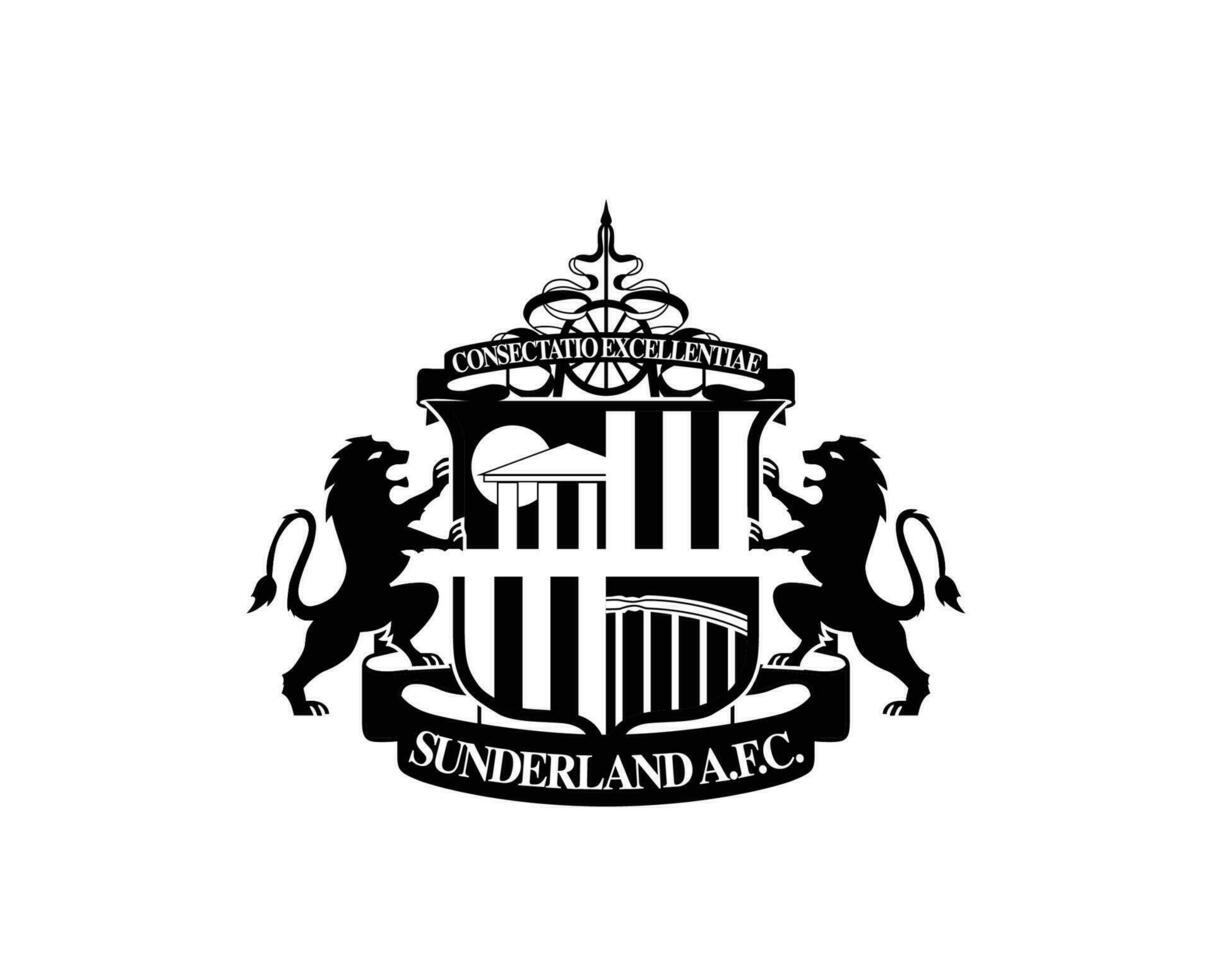 Sunderland club logo símbolo primer ministro liga fútbol americano resumen diseño vector ilustración con negro antecedentes