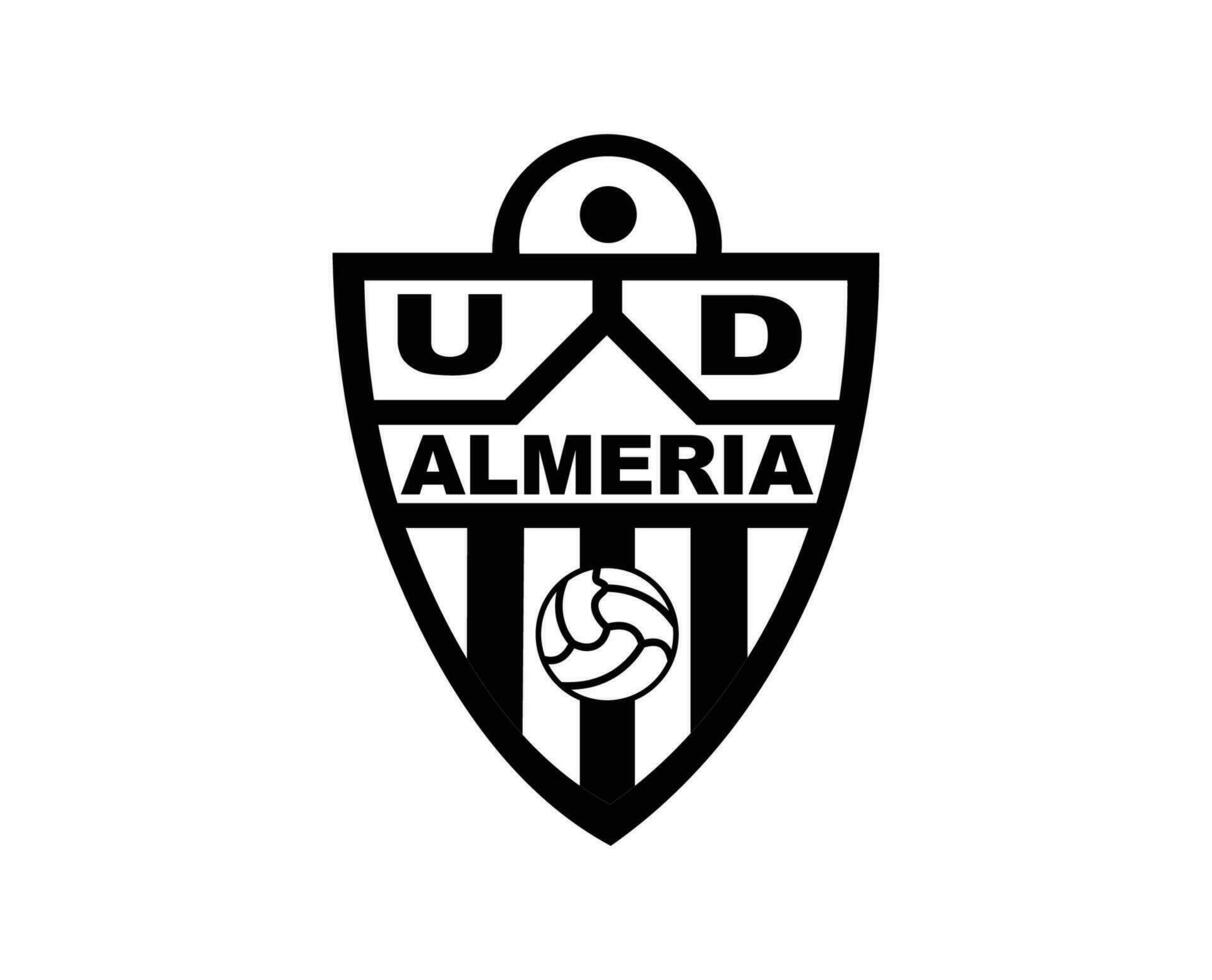 almeria club símbolo logo negro la liga España fútbol americano resumen diseño vector ilustración