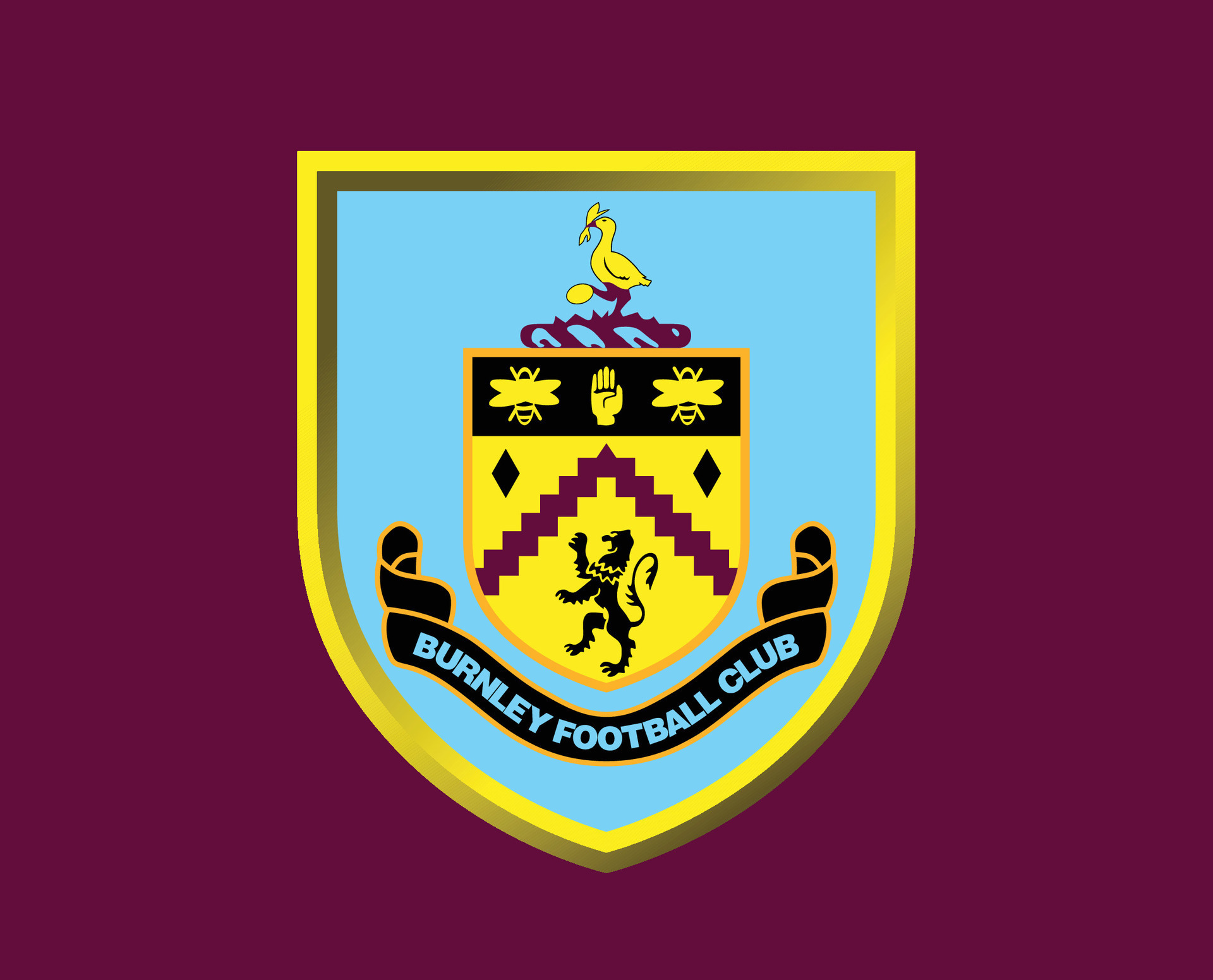 Burnley FC Club Logo Symbol Premier League Football Abstract Design