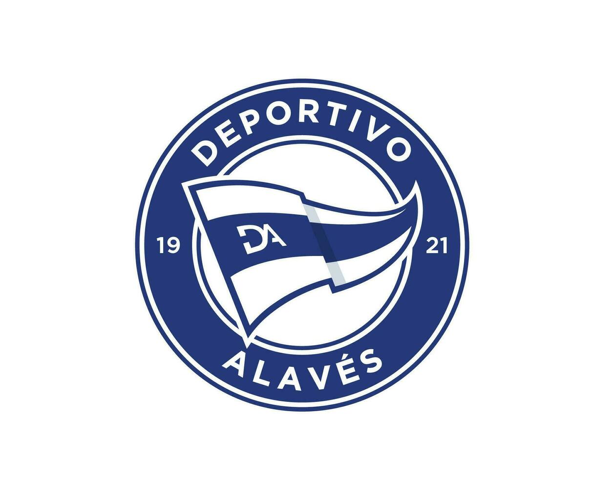 deportivo alaves club símbolo logo la liga España fútbol americano resumen diseño vector ilustración