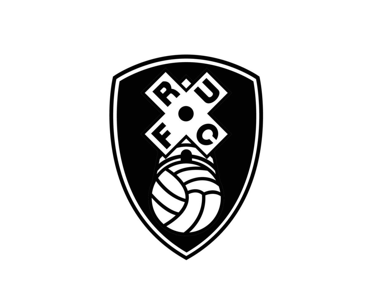 Rotherham United Club Logo Symbol Black Premier League Football Abstract Design Vector Illustration