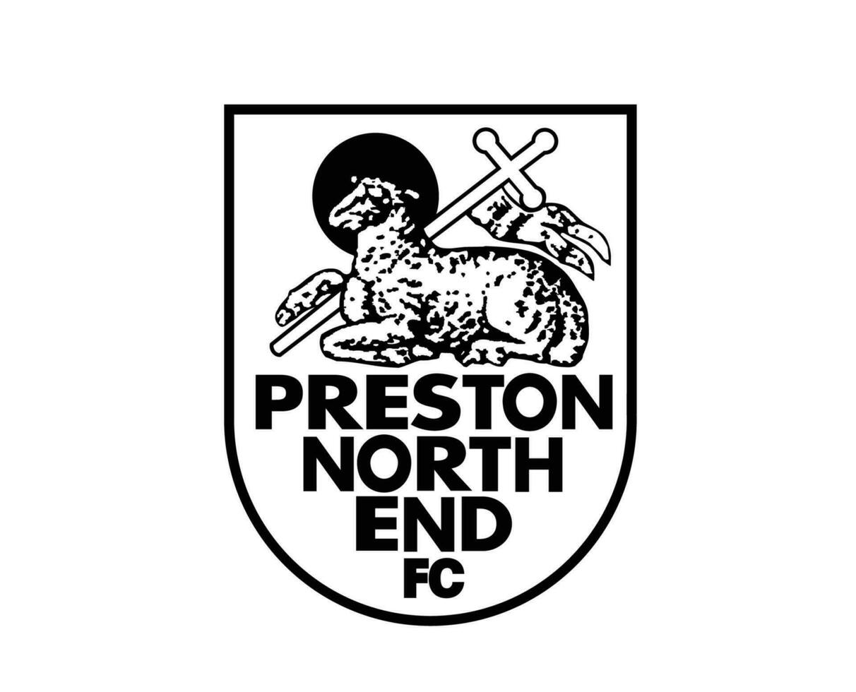 Preston North End Club Symbol Logo Black Premier League Football Abstract Design Vector Illustration