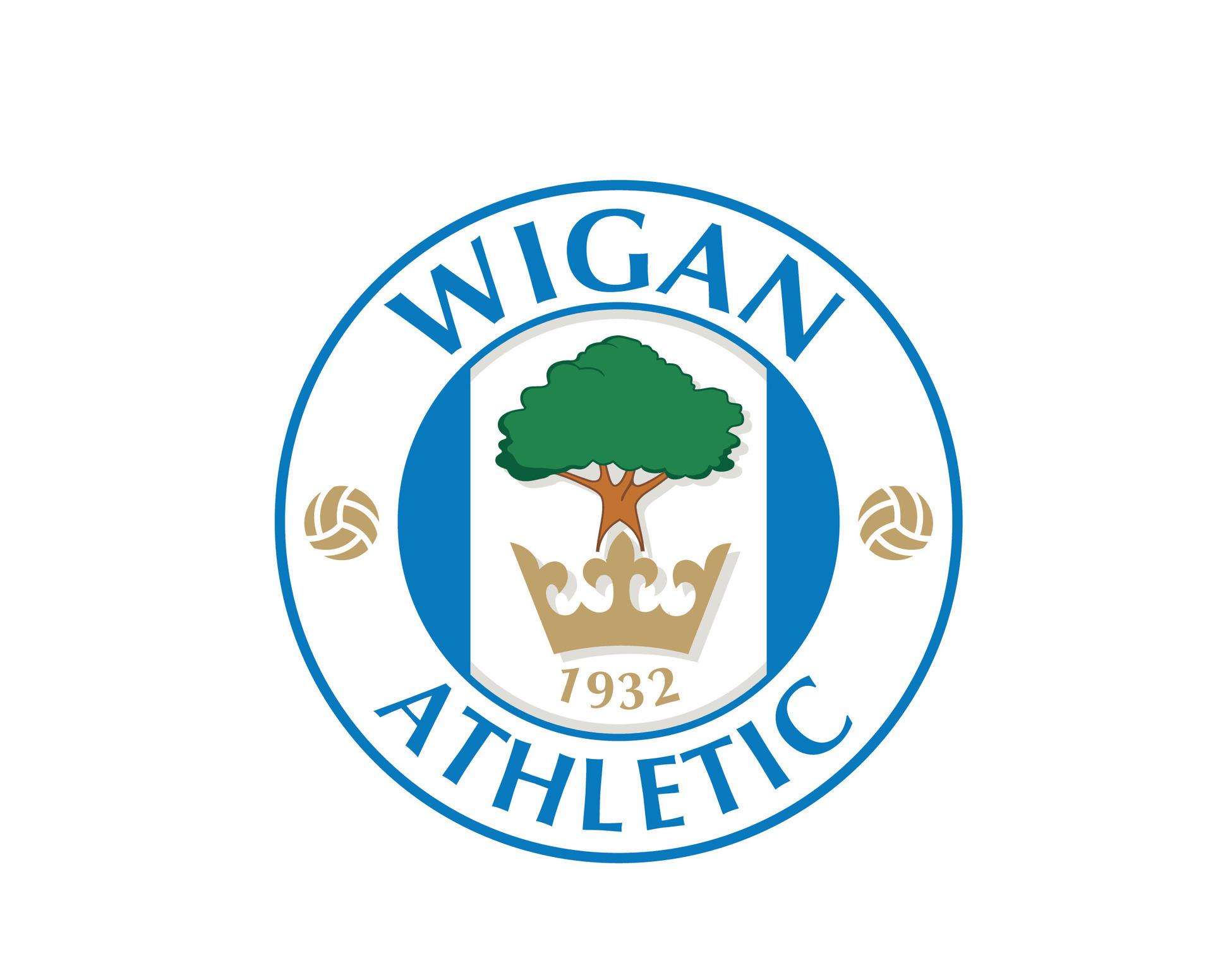 Wigan Club Logo Symbol Premier League Football Abstract Design Vector