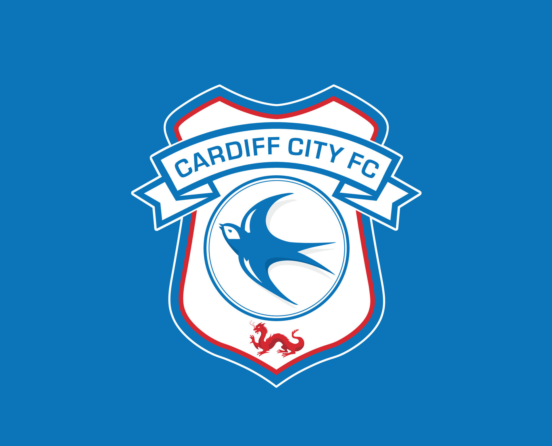 Cardiff City Club Logo White Symbol Premier League Football Abstract Design  Vector Illustration With Black Background 27011168 Vector Art at Vecteezy