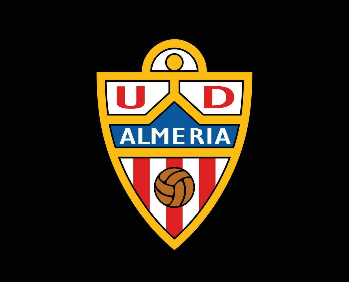 almeria club logo símbolo la liga España fútbol americano resumen diseño vector ilustración con negro antecedentes