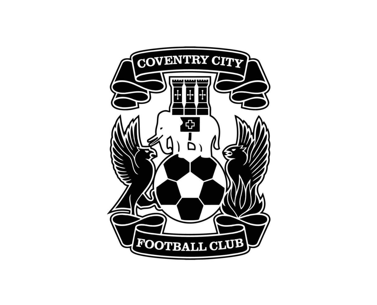 Coventry ciudad club logo símbolo negro primer ministro liga fútbol americano resumen diseño vector ilustración