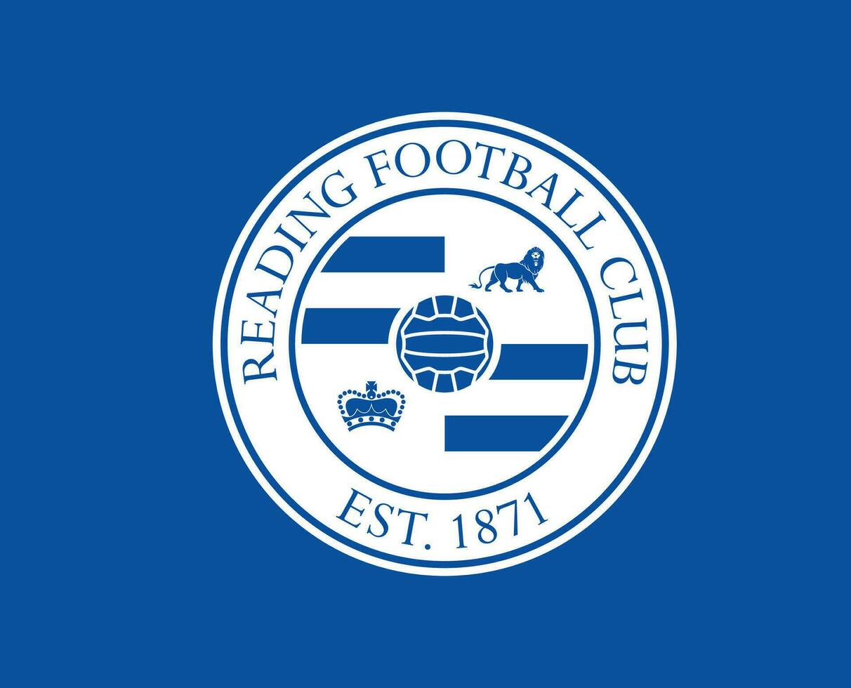 Reading FC Club Symbol Logo White Premier League Football Abstract
