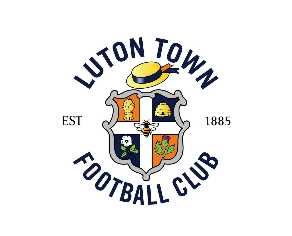 Luton Town Club Symbol Logo Premier League Football Abstract Design Vector Illustration