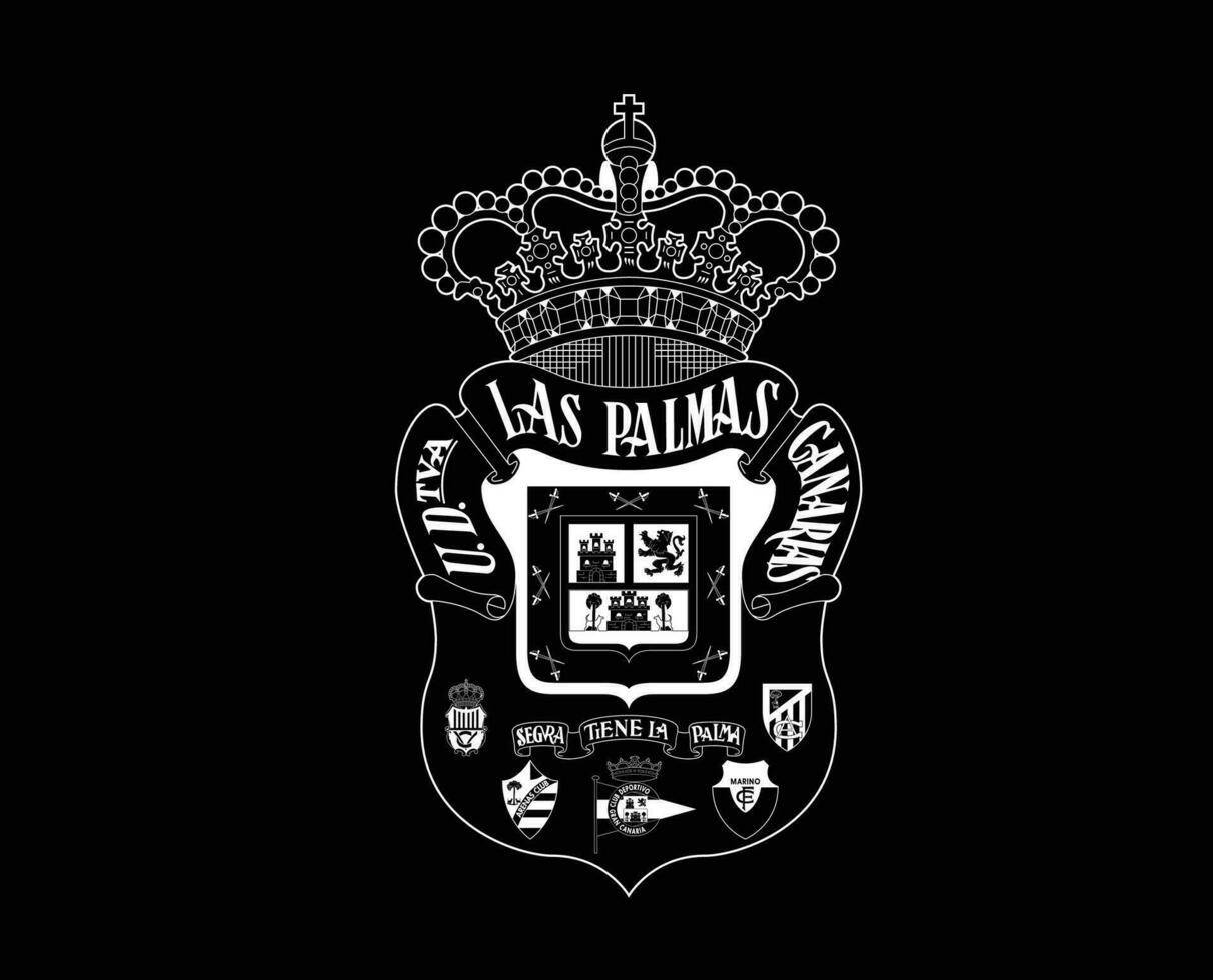 Las Palmas Club Logo Symbol White La Liga Spain Football Abstract
